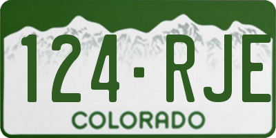 CO license plate 124RJE