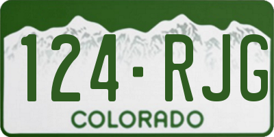 CO license plate 124RJG