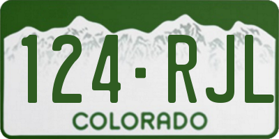 CO license plate 124RJL