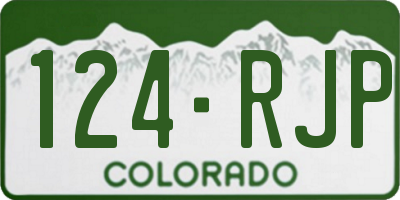 CO license plate 124RJP