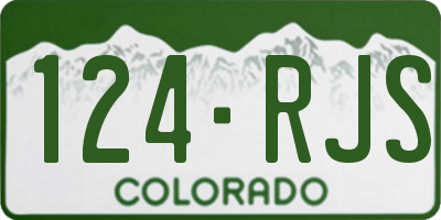 CO license plate 124RJS