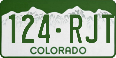 CO license plate 124RJT