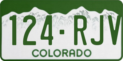 CO license plate 124RJV