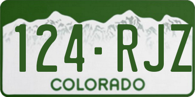 CO license plate 124RJZ