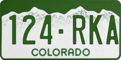 CO license plate 124RKA