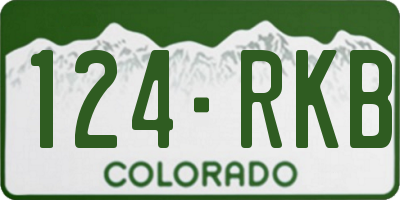CO license plate 124RKB