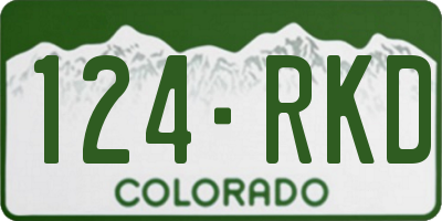 CO license plate 124RKD