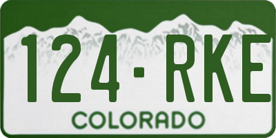 CO license plate 124RKE