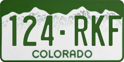 CO license plate 124RKF