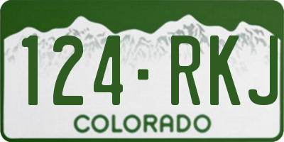 CO license plate 124RKJ