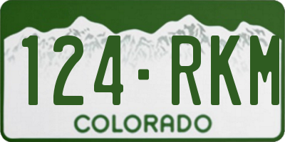 CO license plate 124RKM