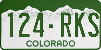 CO license plate 124RKS