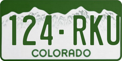 CO license plate 124RKU