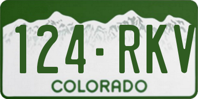 CO license plate 124RKV
