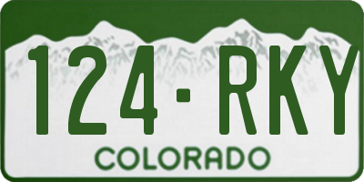 CO license plate 124RKY
