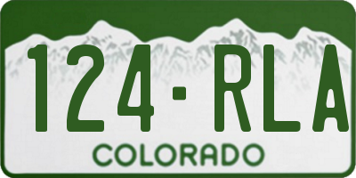 CO license plate 124RLA