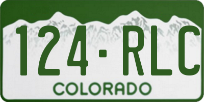 CO license plate 124RLC