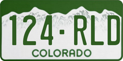 CO license plate 124RLD