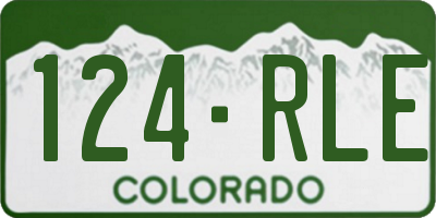 CO license plate 124RLE