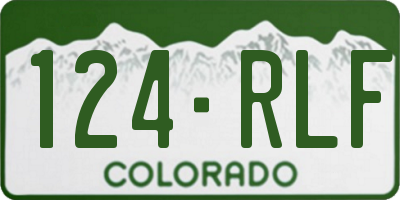 CO license plate 124RLF