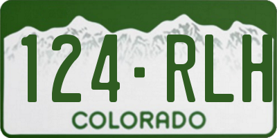 CO license plate 124RLH