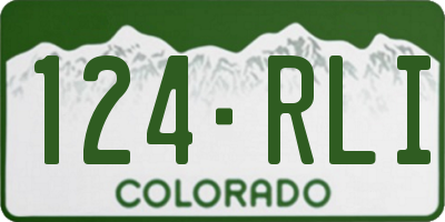 CO license plate 124RLI