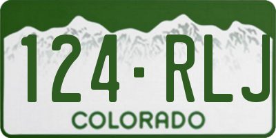 CO license plate 124RLJ