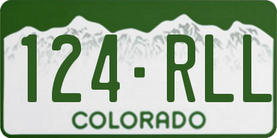 CO license plate 124RLL