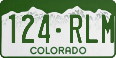 CO license plate 124RLM