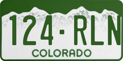 CO license plate 124RLN