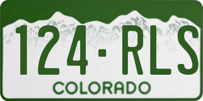 CO license plate 124RLS