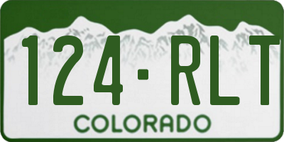 CO license plate 124RLT