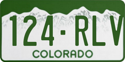 CO license plate 124RLV