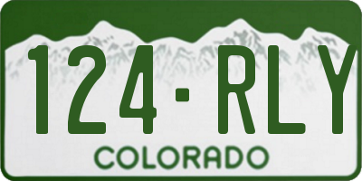 CO license plate 124RLY