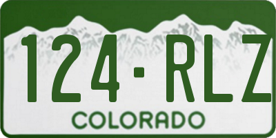 CO license plate 124RLZ