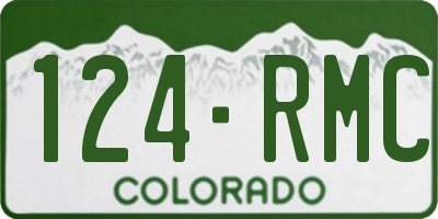 CO license plate 124RMC