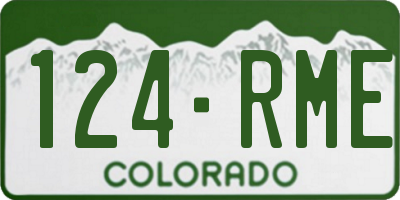 CO license plate 124RME