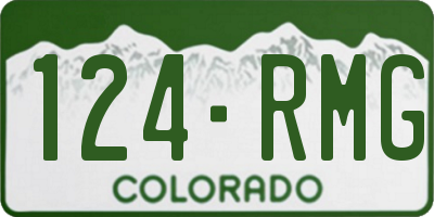 CO license plate 124RMG