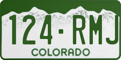 CO license plate 124RMJ