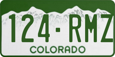 CO license plate 124RMZ