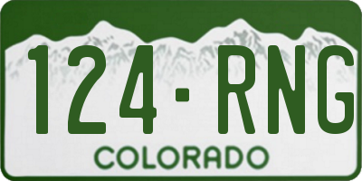 CO license plate 124RNG