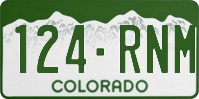CO license plate 124RNM