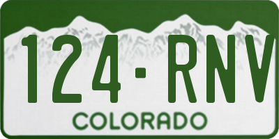 CO license plate 124RNV