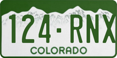CO license plate 124RNX