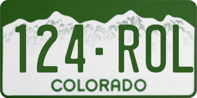 CO license plate 124ROL