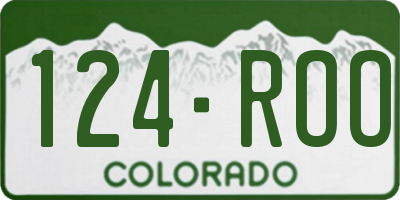 CO license plate 124ROO