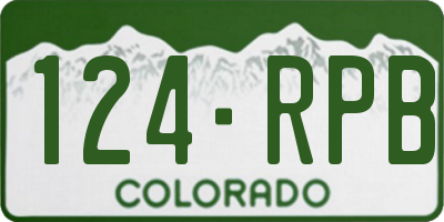 CO license plate 124RPB