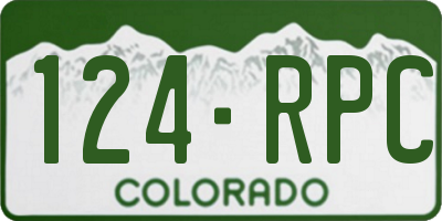 CO license plate 124RPC