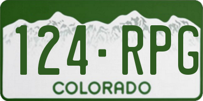 CO license plate 124RPG