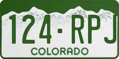 CO license plate 124RPJ